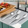 4 Pieces Stainless Steel Serving Spoons Set for Dining Table/Kitchen, 1.8 Mm Heavy Gauge