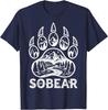 Sobear Sobriety Anniversary Sober AA NA Recovery Bear Paw T-Shirt