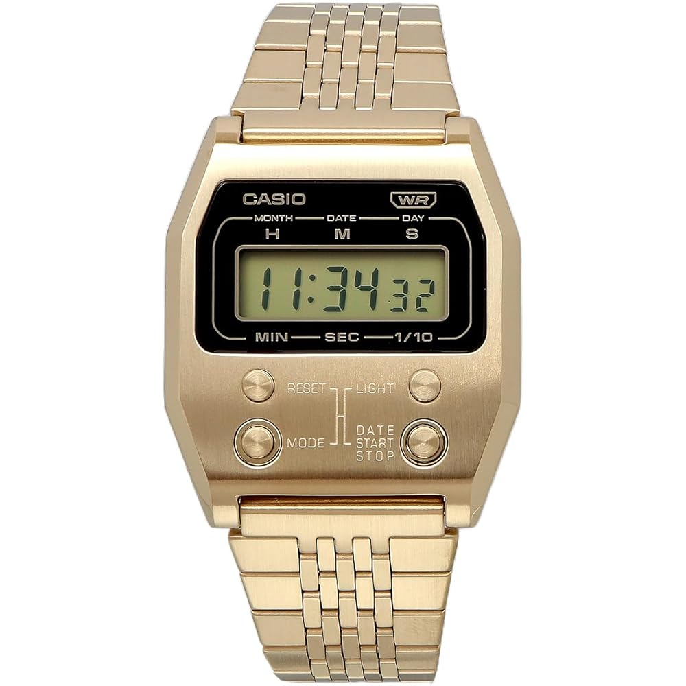 Casio Vintage Series A1100G-5 Unisex Digital Watch Gold Retro Design