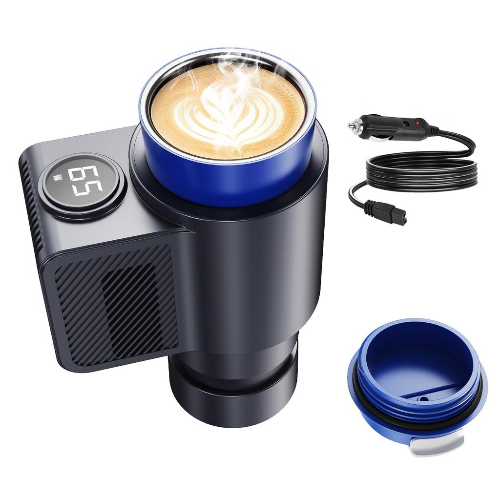 Car Drink Warmer, Compatible with 12 V Cigarette Lighter Socket, Rapid Heating/Cooling, Strong Cold