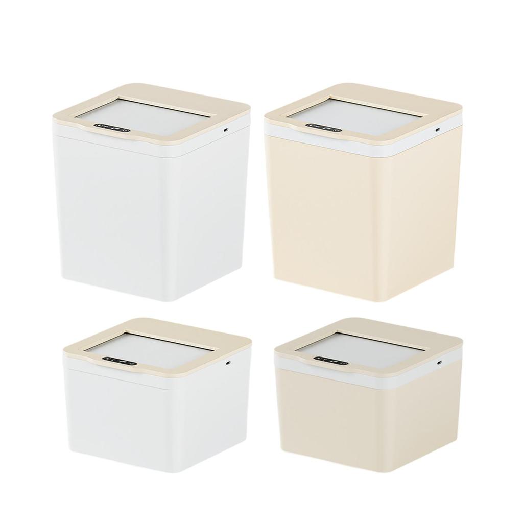 Smart Induction Trash Bin Touchless Automatic Lid Easy Clean Garbage Box for Living Room Bedroom Kitchen