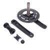 Cycle Crankset with 50T to 34T Chainring Aluminum Alloy Hollow Integrated Cycle Crank Arm Set for 9 Speed to 12 Speed