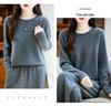 100% Pure Wool Lazy Style Loose Knit Cashmere Pullover Sweater, Round Neck, Autumn/Winter.