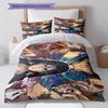 Attack on Titan Pattern Bedding,Quilt Set Quilt Cover Pillowcase Home Birthday Gift (1 * duvet cover + 2 * pillowcase, without core)