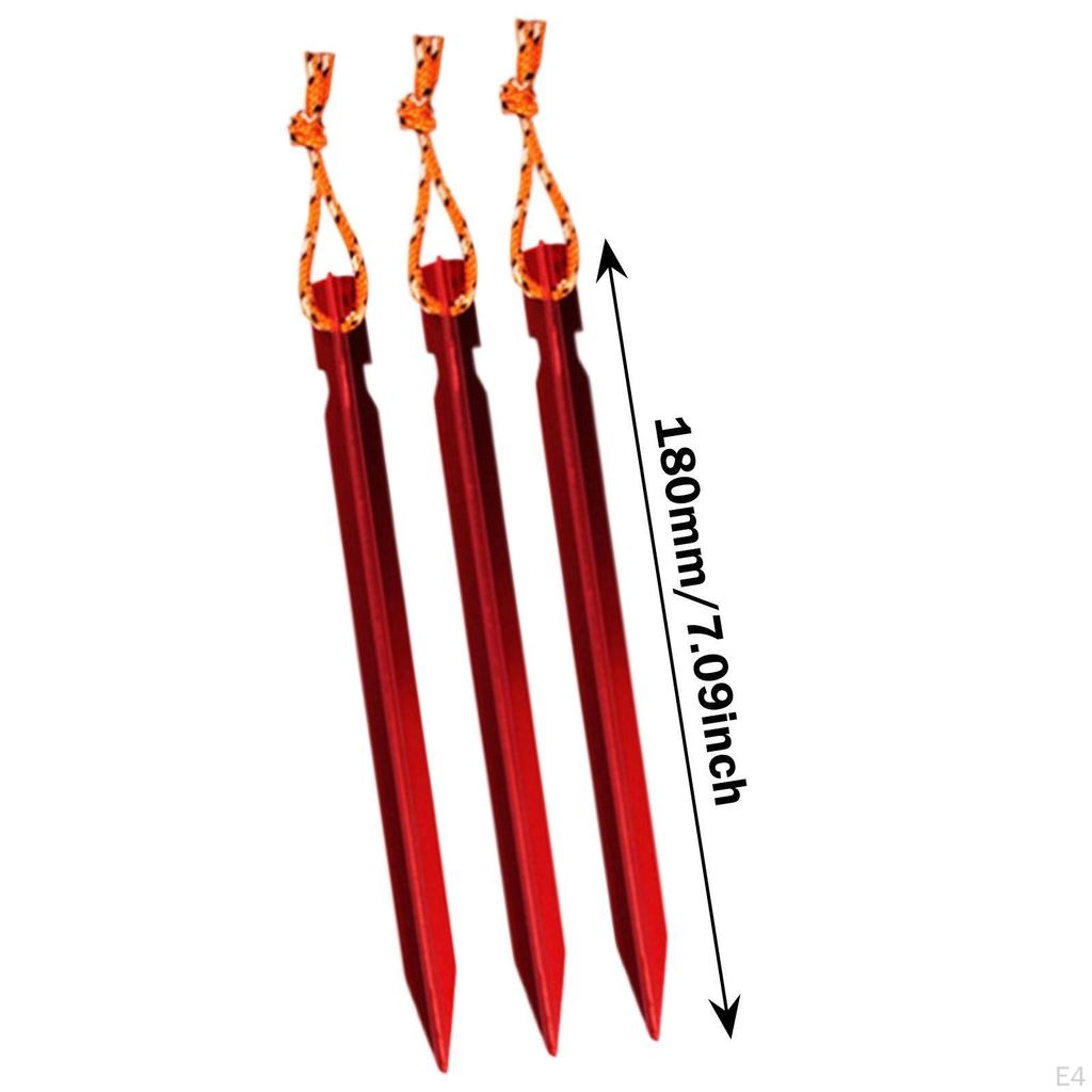 10 Stück Zeltpflöcke Strandheringe Aluminium Robustes Metall Boden für Überdachungen