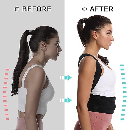 Posture Corrector for Men and Women Back Support Belt for Back Pain Relief Adjustable Shoulder Brace Back Straightener Breathable Comfortable Des