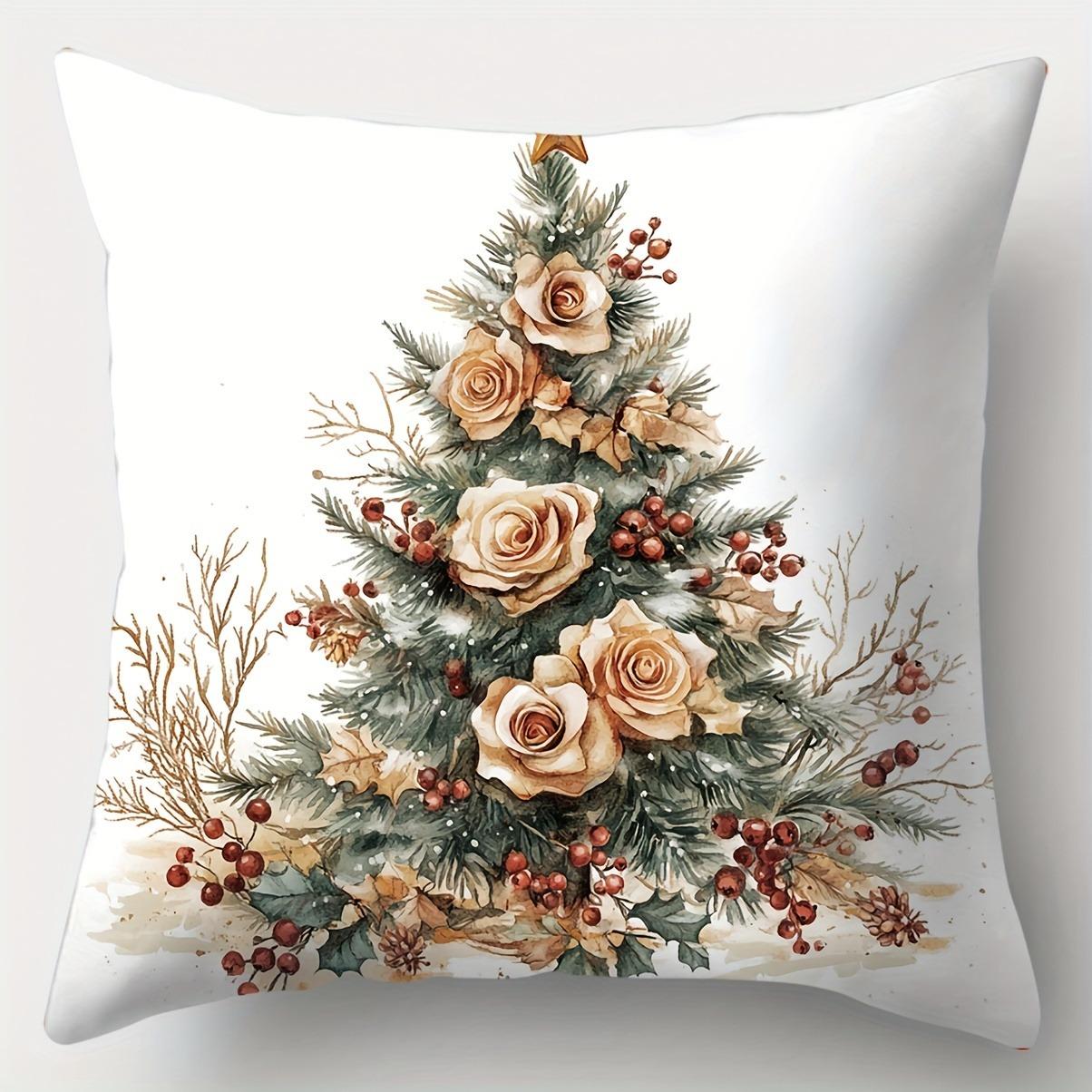 Современный стиль Снеговик и Олень Узор Домашний Декор Наволочка Спальня Гостиная Декор Полиэстер Наволочка 16x16Inch