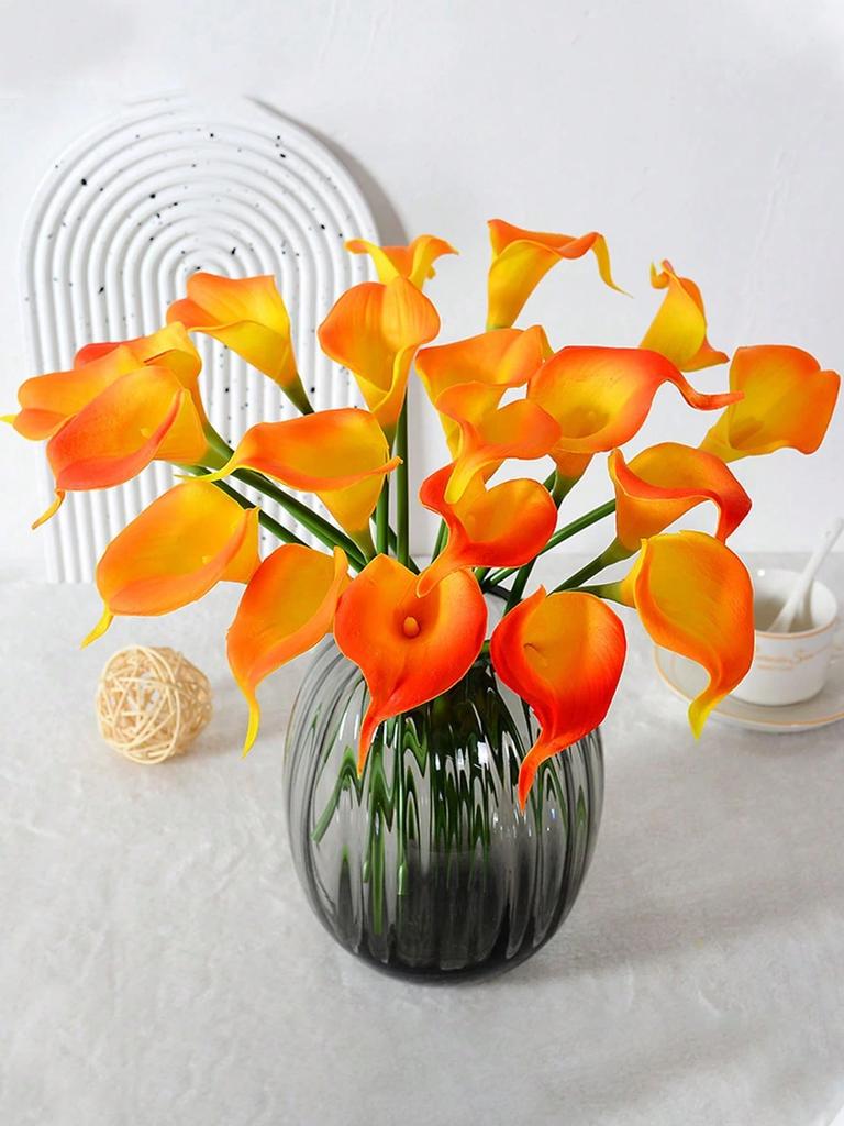 1/2pcs Artificial Calla Lily Bouquet Real Touch Faux Flower For Home Table Wedding Arrangements Thanksgiving Autumn Decoration