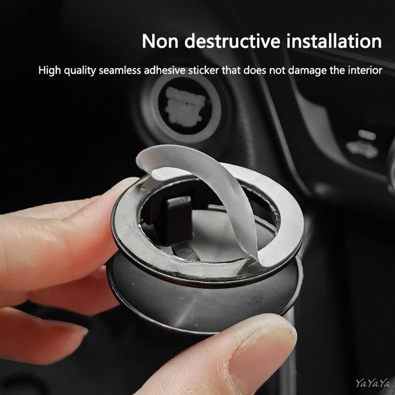 REE4 Fashion Car Start Button Cover All Metal Starting Decorative Cover For Benz AMG W204 W205 W203 W211 W212 W213 W201 W210 Stickers