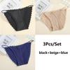 Seamless Lace 3pcs Sexy Women Panties Silk Lingerie Girls Cute Bow Underpants