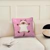 Cartoon Pink Cat Star Cute Cushion Cover Pillow Cover Decoration Room Home Sofa Living Office Car Nordic Simplicity