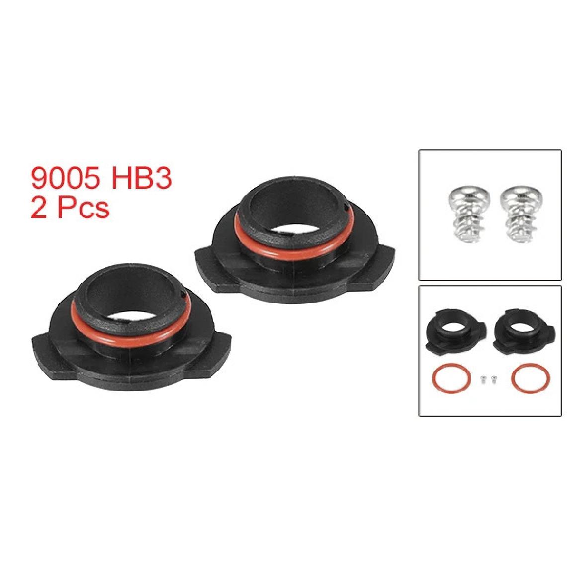 X Autohaux 2pcs 9005 HB3 LED Headlight Adapter Base Bulb Sockets Retainer Holder Universal for Car Black чёрный