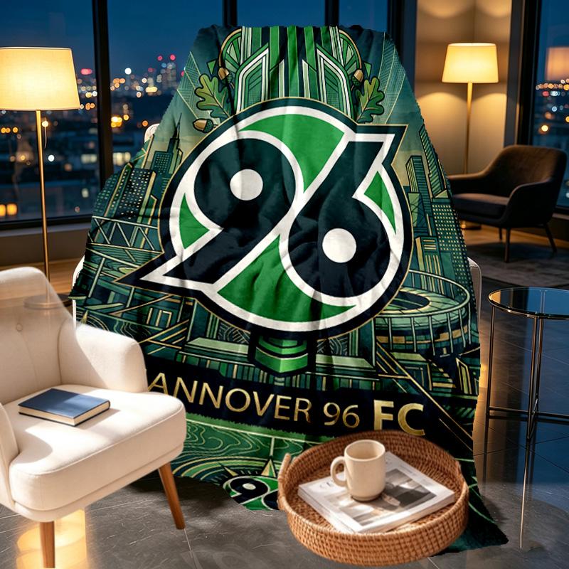 Hannover 96 Football Print Blanket - Soft & Comfortable, for Bedroom, Travel, Sofa, Home Decoration - Birthday Christmas Gift for Friend