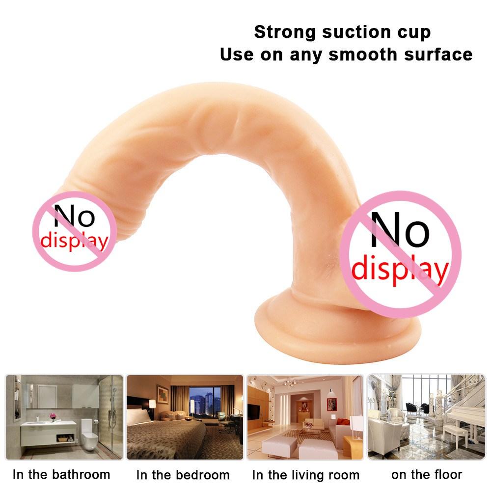 Super Soft Lesbian Strapon Big Dildo Realistic Small Fake Penis Dick Anal Plug Adult Sex Toys