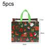 Bolsa de Caramelos Navideños Bolsas de Empaque de Regalo Patrón Lindo de Papá Noel Muñeco de Nieve Bolso de Mano Suministros para Fiestas Festivas Tela No Tejida TMZ
