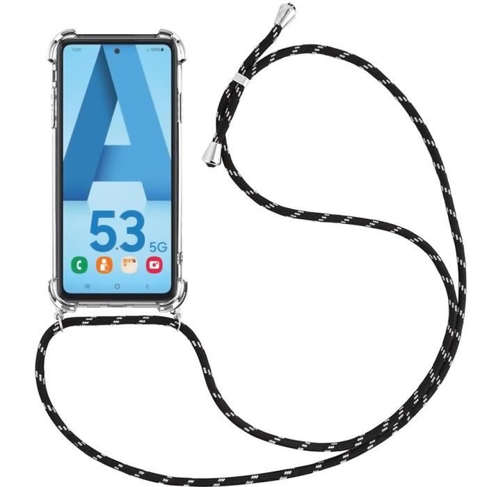 Coque - BOOLING - pour Samsung A53 5G - Souple - Anti-Rayure - Transparent-Noir