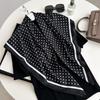 New Simple and Fashionable Polka Dot Headscarf Versatile Imitation Silk 91 Square Scarf Women's Multi-functional Twill Printing Silk Scarf