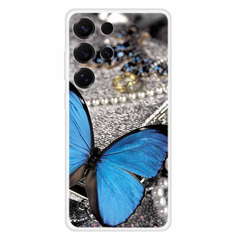 Capa For Samsung Galaxy S26 Ultra Phone Case Clear Soft TPU Silicone Cover for S 26 Ultra Transparent Funda Cartoon Painted Para