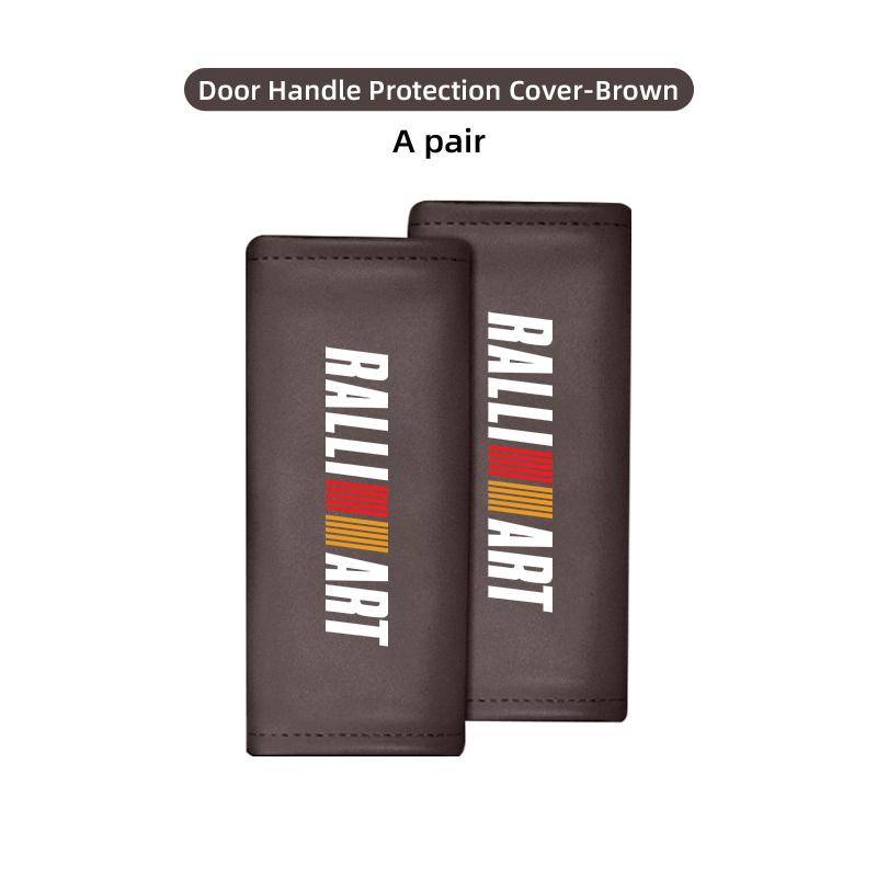 1/2pcs Leather Car Roof Armrest Pull Protection Cover Gloves Door Handle For Mitsubishi Outlander Lancer Cross Colt Xpander WM1