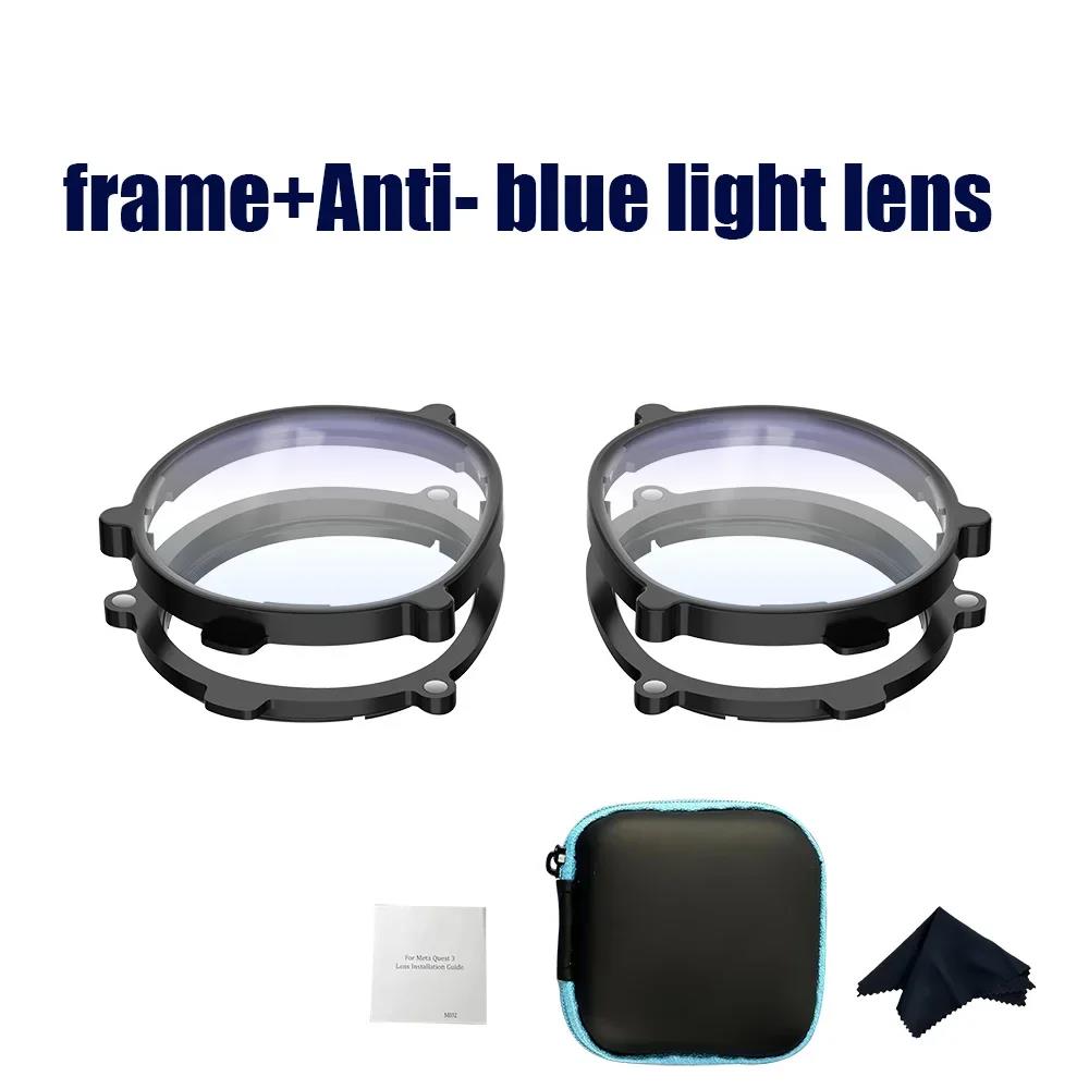 Magnetic Lens for Quest 3 Eyeglass Frames Anti-Blue Light Optical Lenses Protection VR Accessories for Oculus/Meta Quest 35