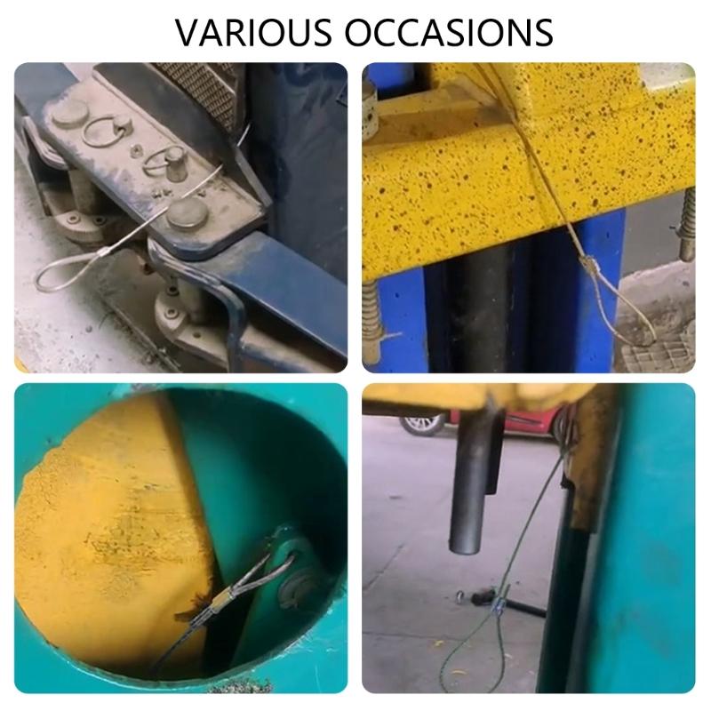 Professional Safety Cable With Clip For Lifting Machine Strong Load Bearing 61cm Length Anti Stretch Rust Proof