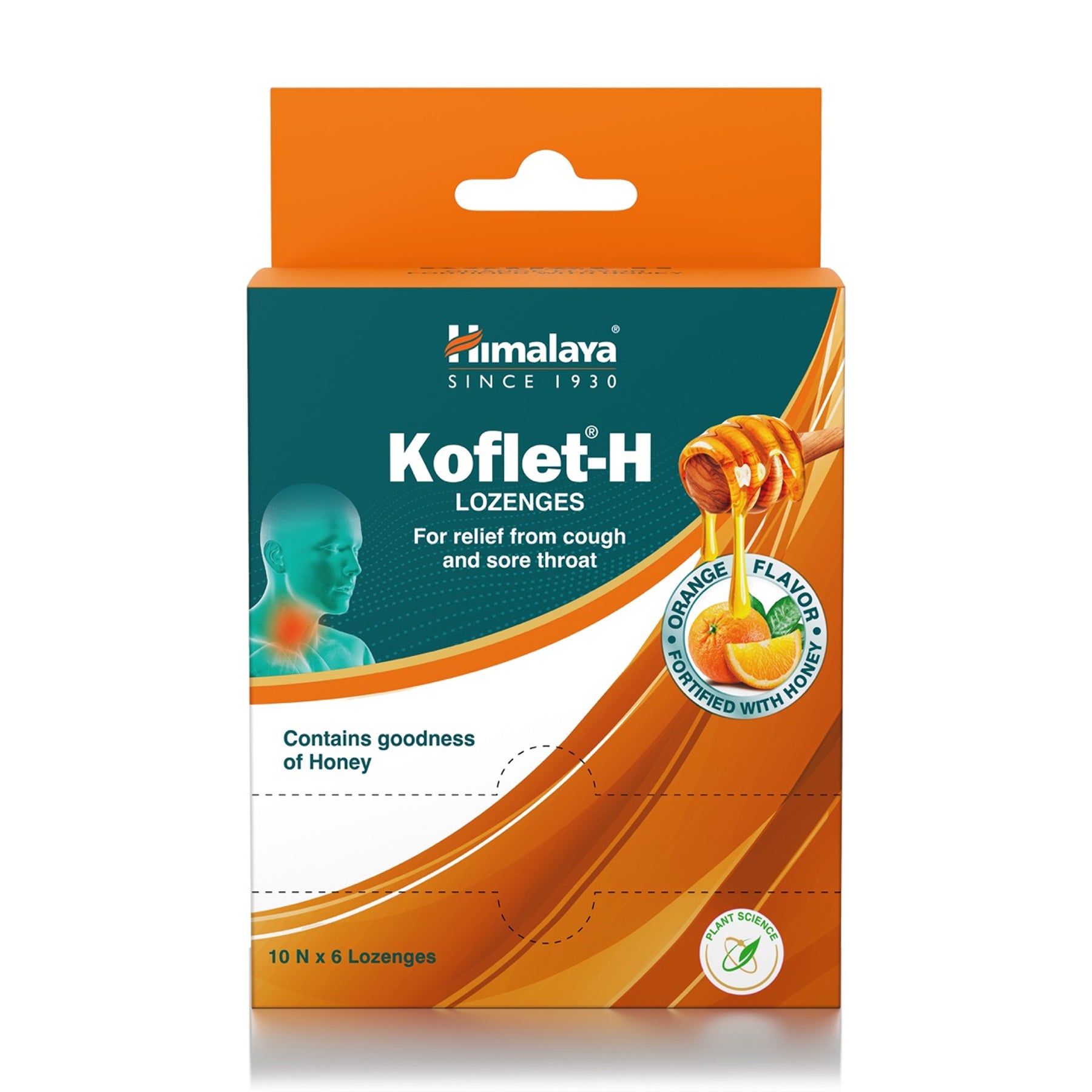 

Himalaya Koflet H Herbal Lozenges Orange Flavor 10x6 Relief For Cough Sore Throat Honey Enriched Non Drowsy Soothing Herbal Candy