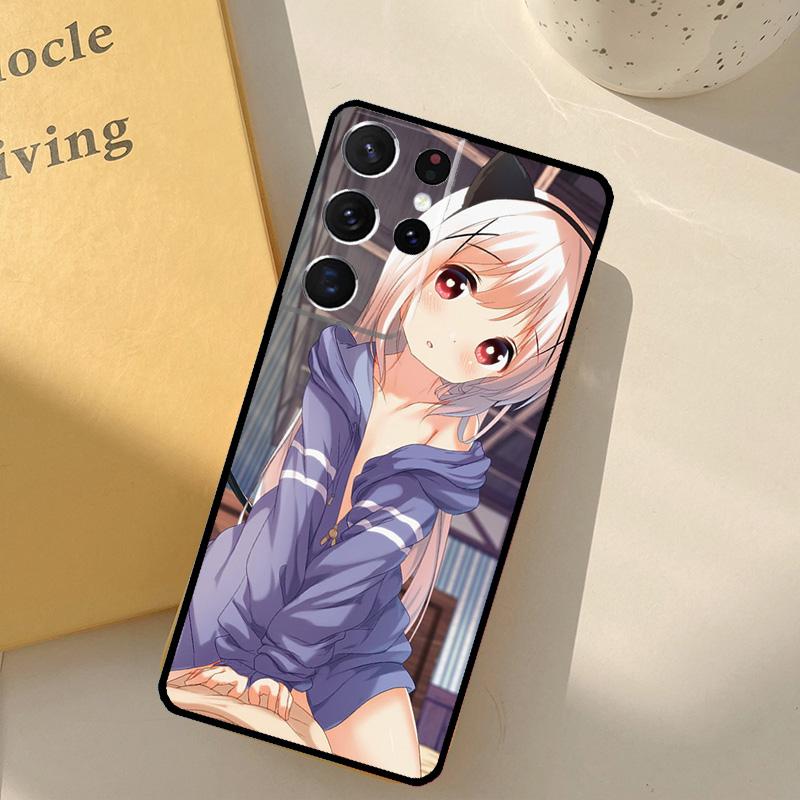 Anime Girl Cartoon Japan Cute Phone Case For Samsung Galaxy S24 Ultra S20 S21 S22 S23 S25 S9 S10 Plus S25 FE Cover Shell