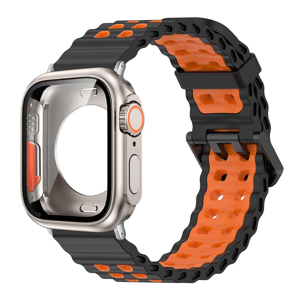 Silicone Strap+Change to Ultra Case For Apple Watch 11 10 42/46mm Protective Cover for iwatch Series 9 8 7 6 se54 40/41/44/45mm
