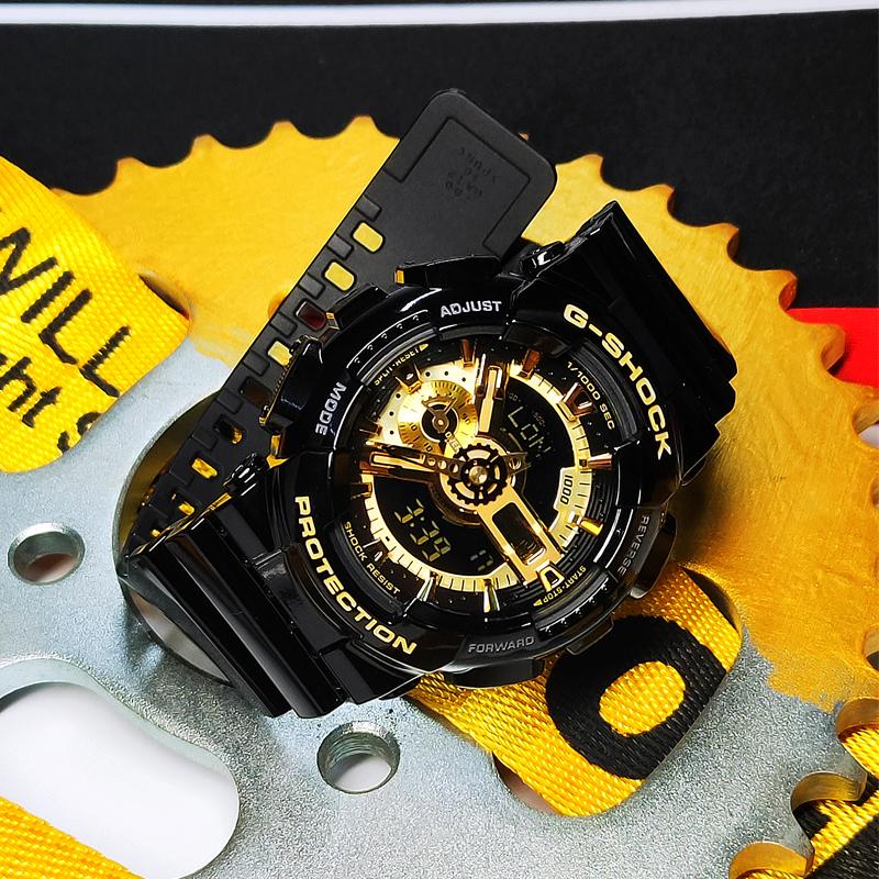 Casio Custom Watch G-SHOCK Ninja Custom Fashion Street Cool High-end Quartz Movement Resin Strap Japanese and Korean Watch Men's Watch GA-110GBRZ