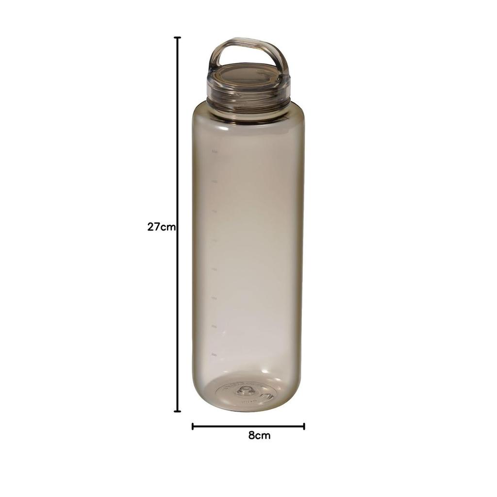 CB JAPAN mlte EDGE 1000ml Tritan Water Bottle, BPA-Free, Easy Open Handle, Brown