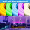 220V COB Neon Strip 288LEDs/m Purple White Blue Red Green IP67 Waterproof Ribbon Light With Switch EU Plug Lighting Garden/Home