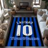 Inter Milan Customizable Name Area Rug Perfect for Study room Game Room Dormitory Balcony Anti-slip Rug Office home decor Best for Christmas