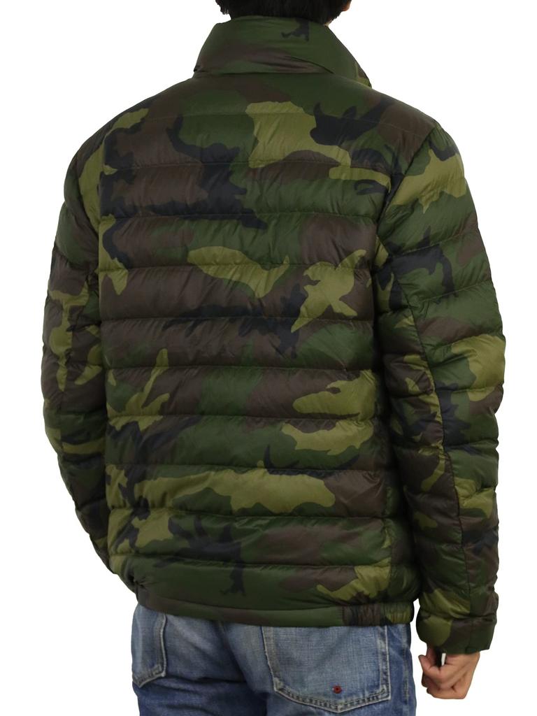 POLO RALPH LAUREN Packable Down Jacket with Pony Size Green 0101797 Men's Embroidery, Small, (CAMO), [Used]