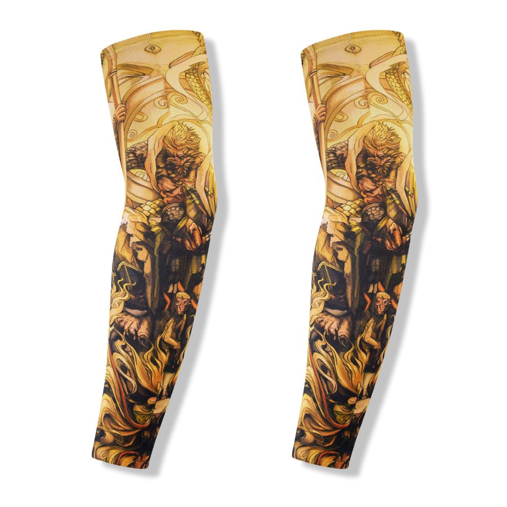 Unisex False Tattoo Sleeves For Halloween Party And Outdoor Activities Fun Temporary Tattoo Arm Stockings