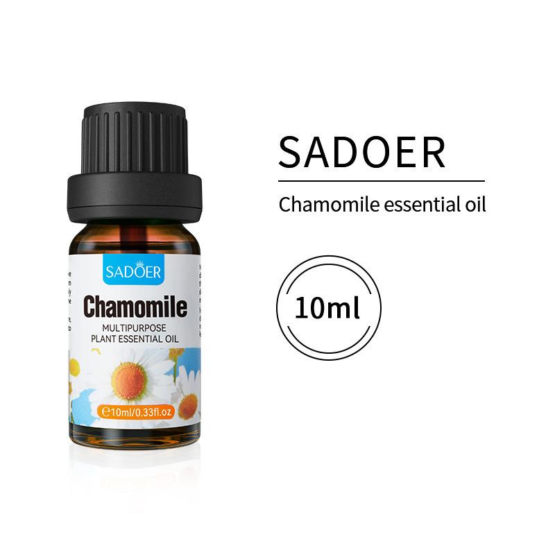 SADOER Rose Essential Oil Kamille Rosemary Lavendel Essence fukter låser vann og forskjønner hudtone Hudpleie