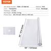 VEVOR Plastic Table Cover, 36 x 54 Inch 1.5 mm Thick Clear Table Protector, Rectangle PVC Desk Mat