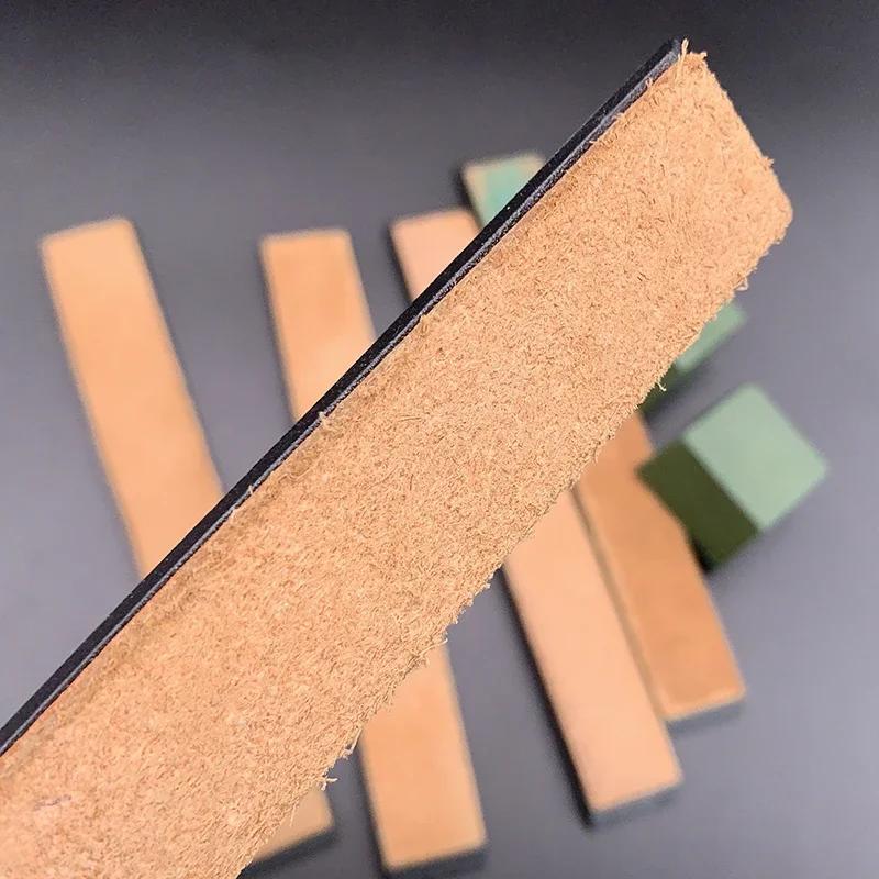 Leather Article Scissor Polishing Tool Leather Set Honing Strop Knife Cutter Cowhide Strop Polish Belt Grinding Sharpening Wax