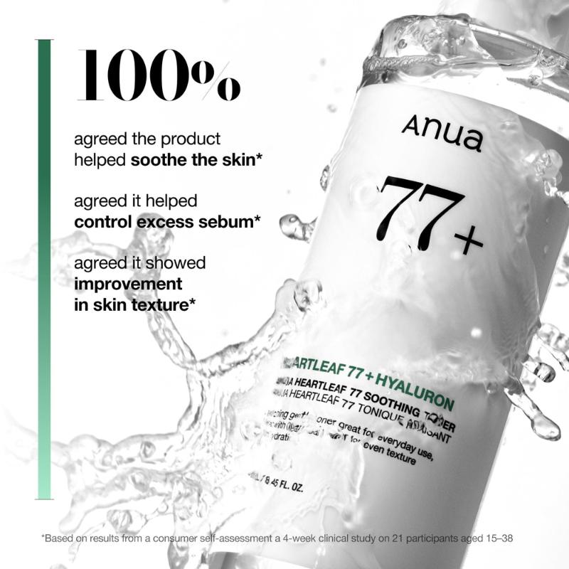 Anua NEW 2026 Heartleaf 77 Soothing Toner 250ml / 8.45 Fl Oz