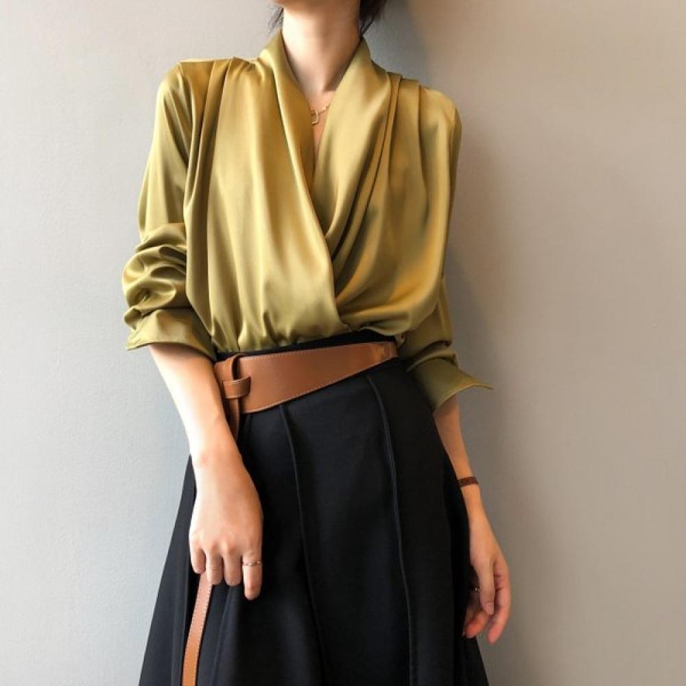 Lala Volume Drap Blouse Maiac030 
