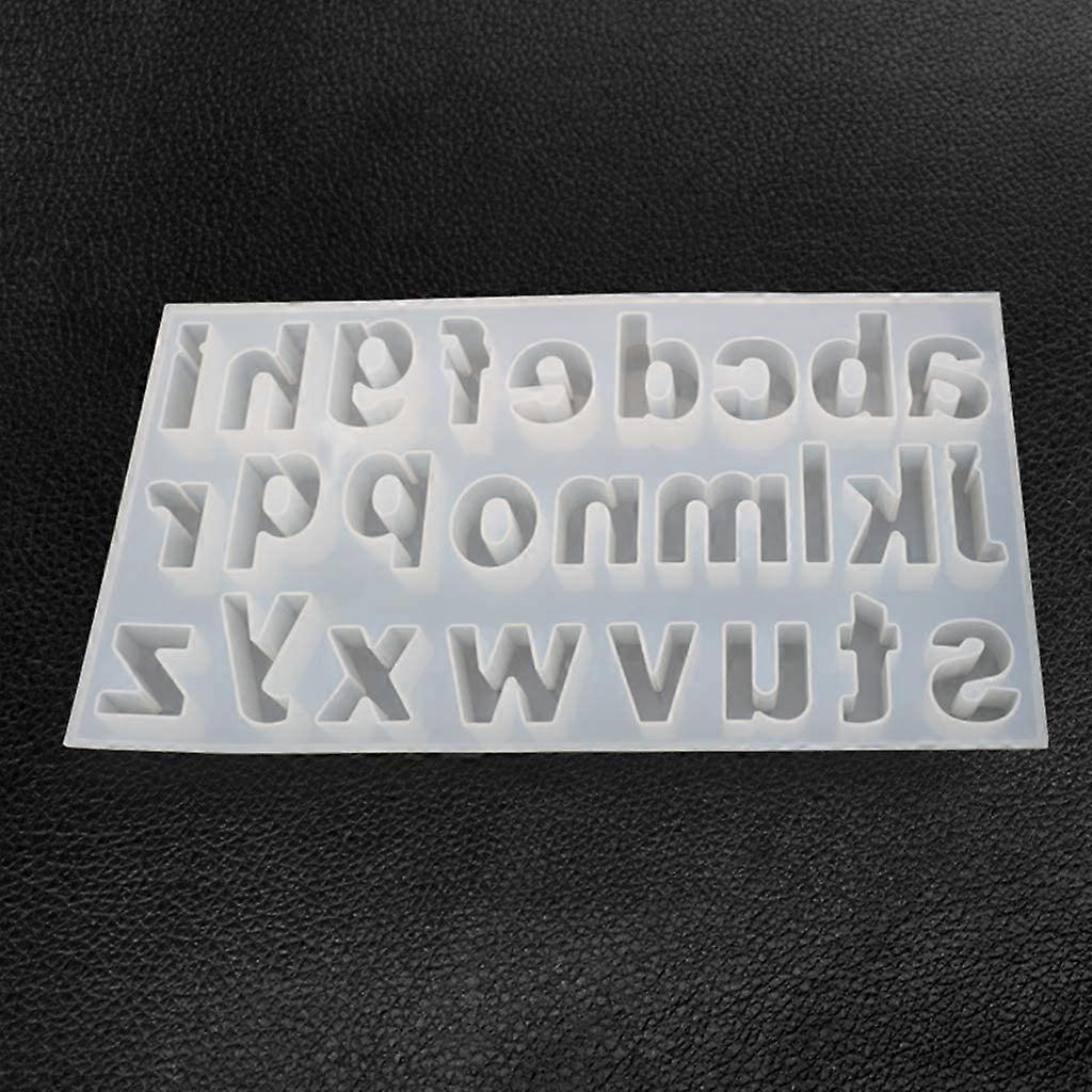 Lowercase Letter Resin Moulds, 26 Resin Alphabet Mould DIY Crystal Epoxy Mold Mirror Handmade Pendant Creative Jewelry