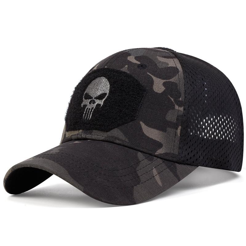 

Camouflage Baseball Cap Mesh Breathable Special Forces Tactical Camo Hat Skull Duck Visor Hat one size