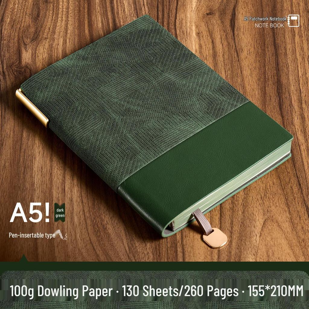 Custom A5 Leather Paperback Business Notebook with Logo Printing
