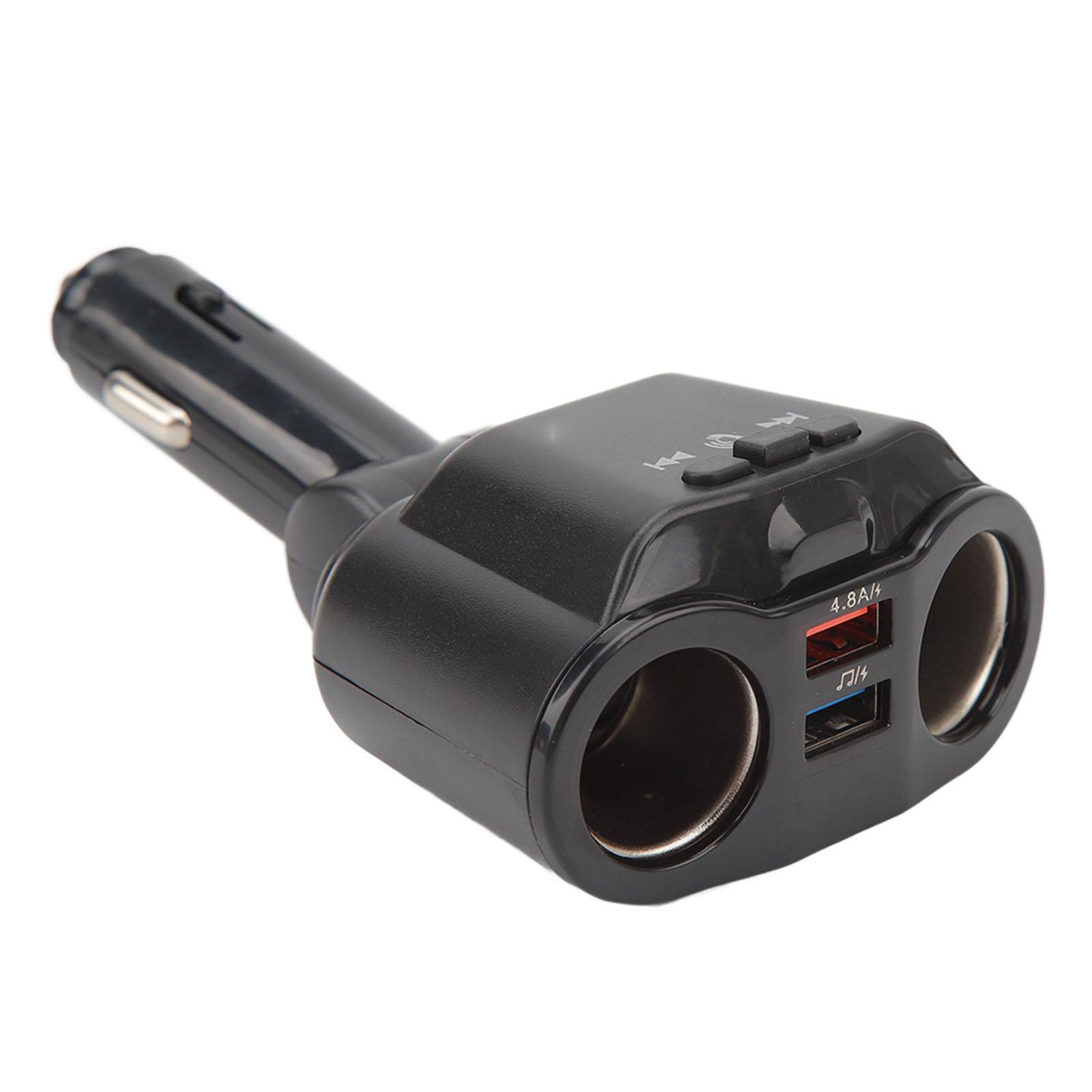 

Bluetooth 2 гнезда прикуривателя разветвитель с двойной зарядкой USB Hands Free звонки MP3-плеер