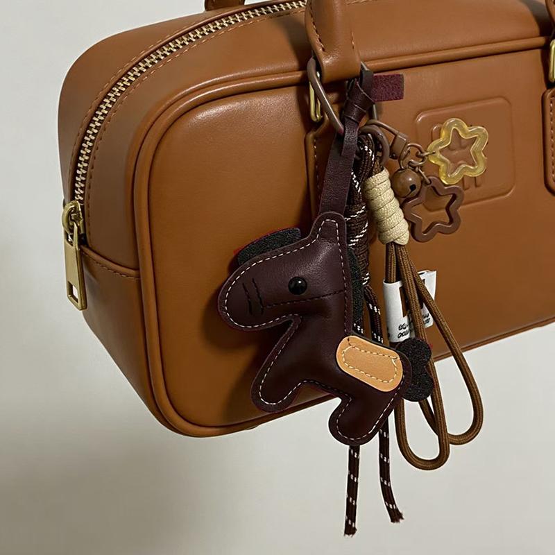Yogodlns Faux Leather Horse Mini Backpack Hanging Handbag Pendant Bag Pendant Bags Accessories