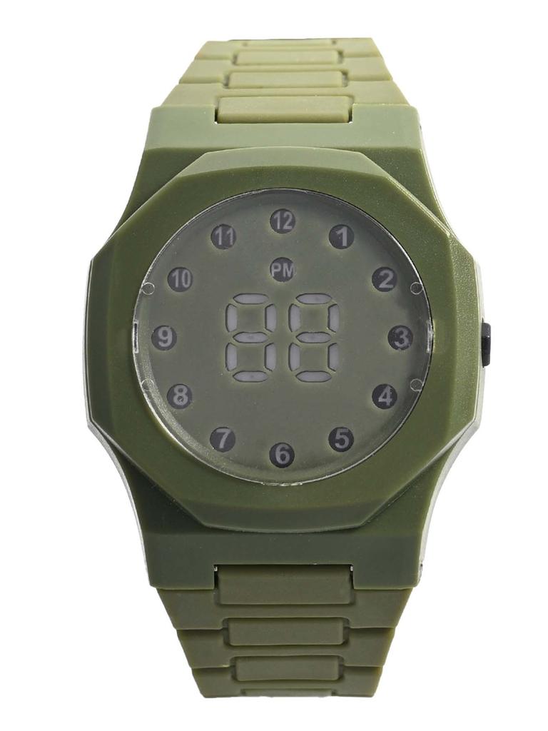 Fashion simple personality round luminous dial women's electronic wrist watch, suitable for daily wear, Christmas and other holi