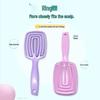 Glossy 3D Stress-Relief Massage Comb for Straightening & Curling, Wet & Dry Use, Hollowed-Out Design for Easy Styling.