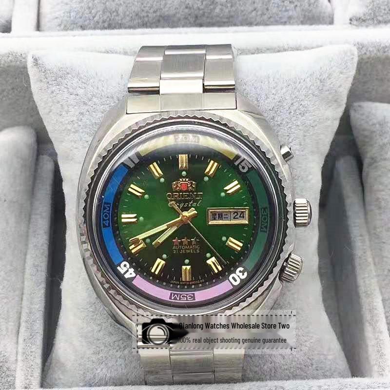 Sea Overlord Waterproof Luminous Automatic Watch with Large Dial and Double Calendar