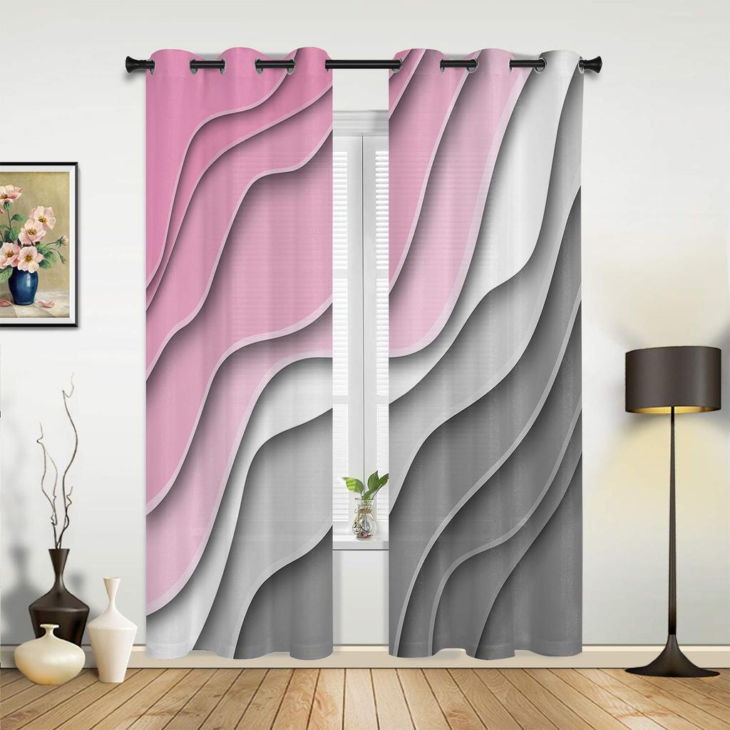 Sage Green Gray Gradient Curtains for Bedroom Living Room Drapes Kitchen Children's Room Window Curtain Modern Home Decor