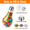 Plastic Light Bulbs, 100ml Clear Fillable Ornaments, Plastic Light Bulbs Candy Jars for Crafts, Decorative Centerpieces, Party