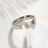 Minimalistischer Modeschmuck Edelstahl Partnerringe Poliertes Band 4mm 6mm 8mm Größen